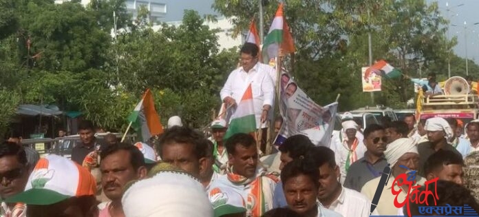 Congress march in Mul